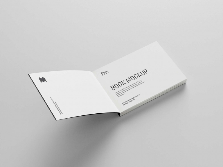 Free Landscape Softcover Book Mockup (PSD)