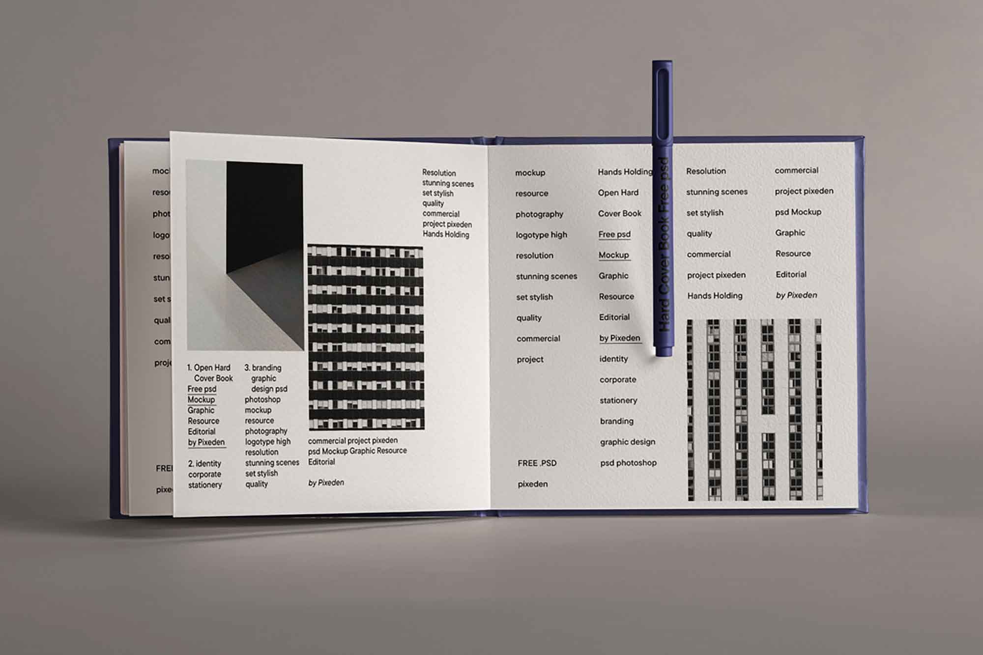 Open Square Hardcover Mockup