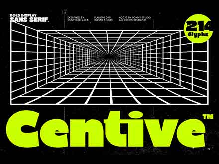 Centive Futuristic Display Font