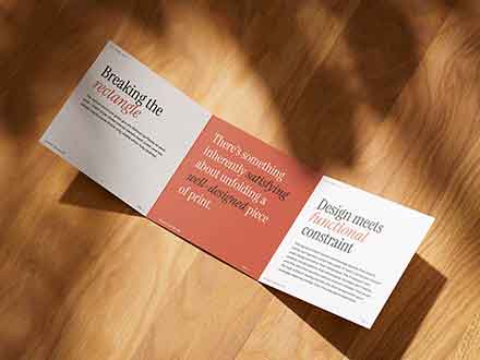 Square Format Trifold Flyer Mockup